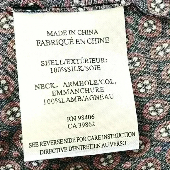 Theory Black & Black 100% Silk w/ Lambs Accent Sleeveless Tank Blouse Size P/TP - Picture 13 of 14